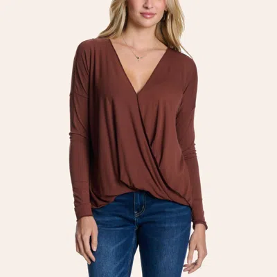 Double Zero Women's Chestnut Knot Front Top In Brown