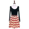 Double Zero Women's Chevron Dress In Wine In Pink