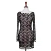 Double Zero Women's Sheer Lace Dress In Black In Black