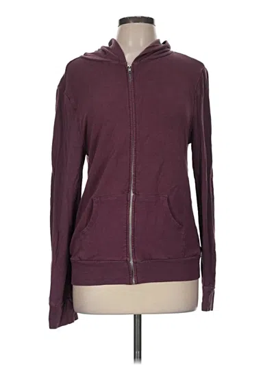 Pre-owned Double Zero Zip Up Hoodie In Burgundy