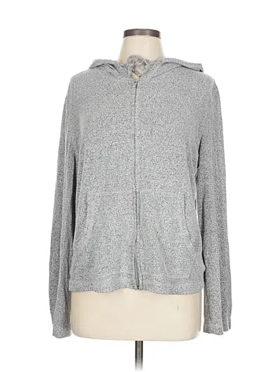 Pre-owned Double Zero Zip Up Hoodie In Gray