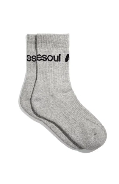 Doublesoul High Crew Socks In Gray