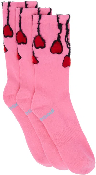 Doublesoul Three-pack Pink Gaetano Pesce Socks