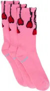 Doublesoul Three-pack Pink Gaetano Pesce Socks In Pink