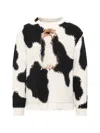 Doublet Acting Cow Knit Pullover In Multi