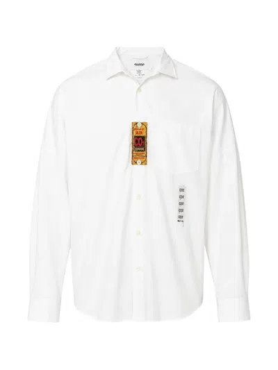 Doublet Air Yarn Logo-patch Shirt In White