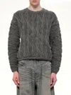 Doublet Air Yarn Regulator Knit Pullover In Gray