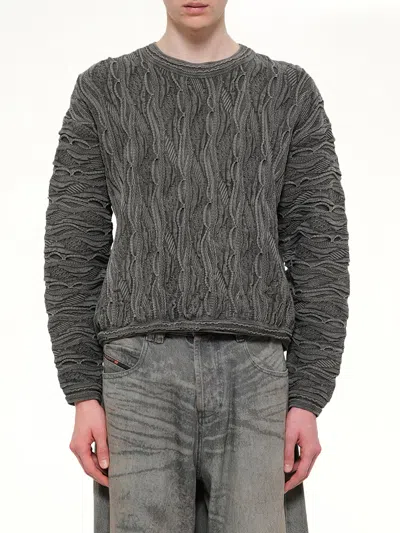Doublet Air Yarn Regulator Knit Pullover In Gray