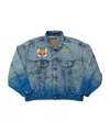 Doublet Anime Hand-printing Denim Jacket In Blue