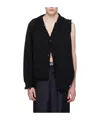 Doublet Asymmetrical Making Of Old Cardigans In Black