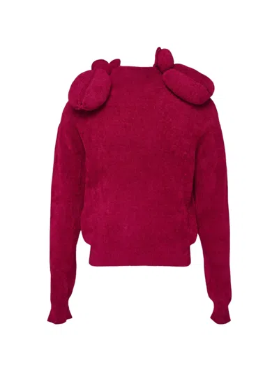 Doublet Balloon-dog High-neck Sweater In Pink
