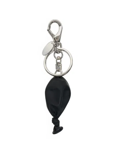 Doublet Balloon-pendant Keyring In Black