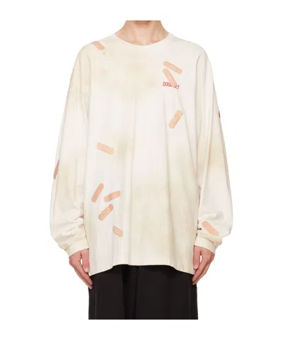 Doublet Bandaged Long-sleeved T-shirt In White