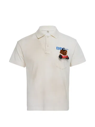 Doublet Bear-appliqué Polo Shirt In White
