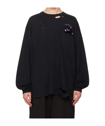 Doublet Black With 'my Friend' Long Sleeve T-shirt