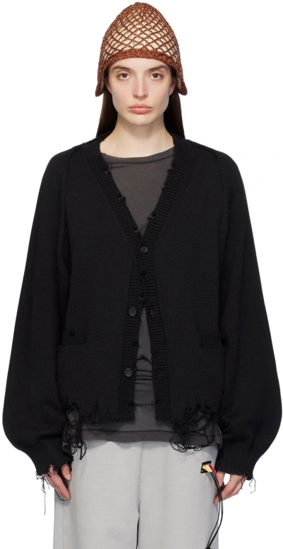 Doublet Black 2way Sleeve Cardigan