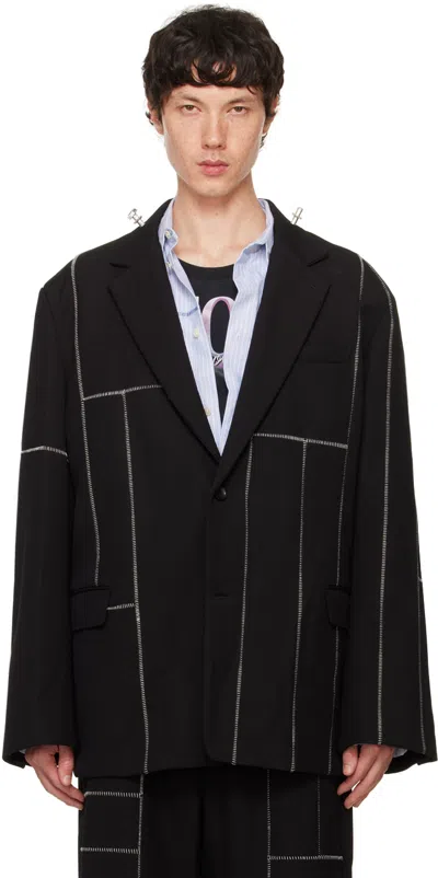 Doublet Black Frankenstein Cutting Blazer