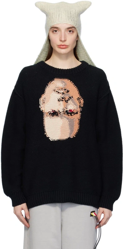 Doublet Black Intarsia Sweater