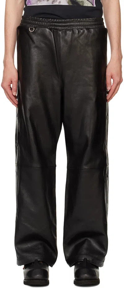 Doublet Black Leather Basketball Pants