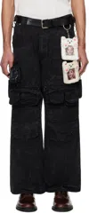 Doublet Oshi-katsu Pocket Trousers In Black
