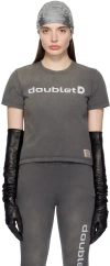 Doublet Black Printed T-shirt In Black