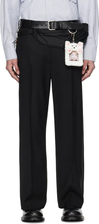 Doublet Black Tailored Waist Pouch Trousers