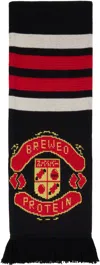 Doublet Black 'team Spiber' Football Scarf In Black