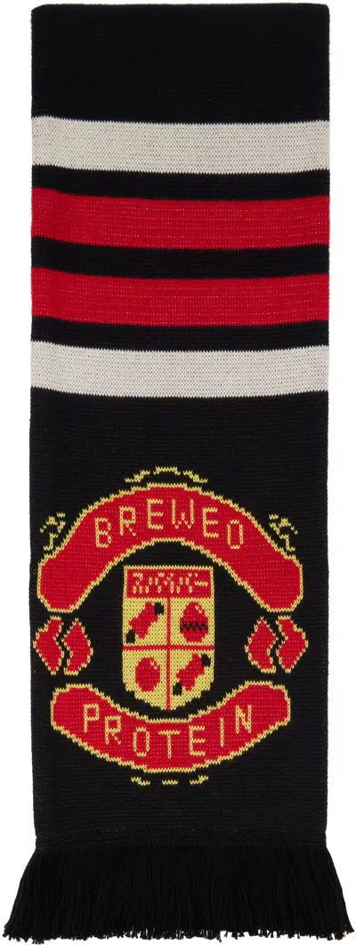 Doublet Black 'team Spiber' Football Scarf