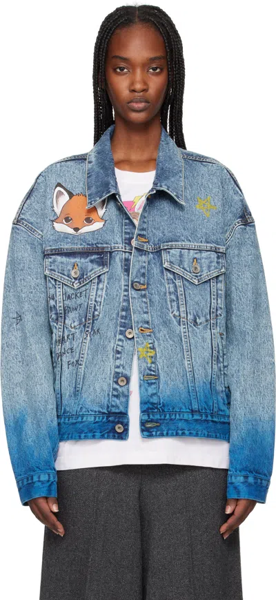 Doublet Blue Anime Denim Jacket