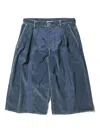 Doublet Bone-appliqué Corduroy Shorts In Blue