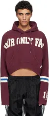 Doublet Burgundy Pztoday Edition 'only Fans' Hoodie In Wine