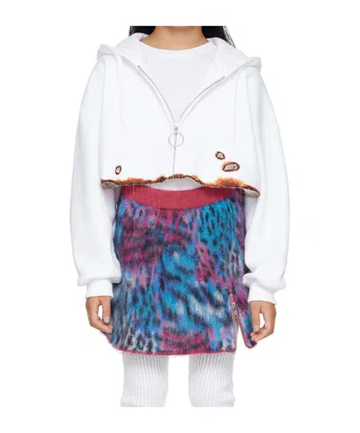 Doublet Burning Long-sleeve Hoodie In White