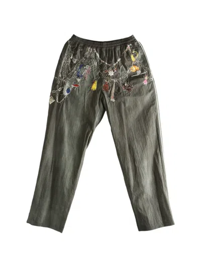 Doublet Chains-embroidery Trousers In Gold