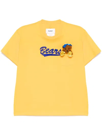 Doublet Cheerleading Bear T-shirt In Yellow