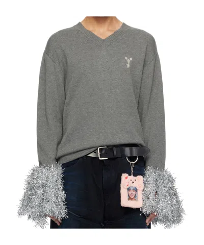DOUBLET CHEERLEADING POMPON SWEATER