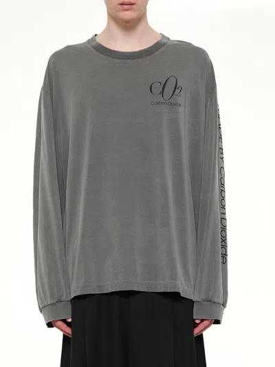 Doublet Co2 Air Yarn Long Sleeve T-shirt In Gray