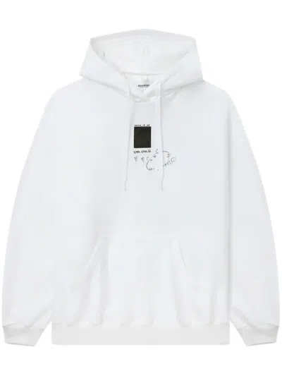 Doublet Cotton Hoodie In White
