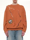 Doublet Cracked-egg-design Sweater In Brown