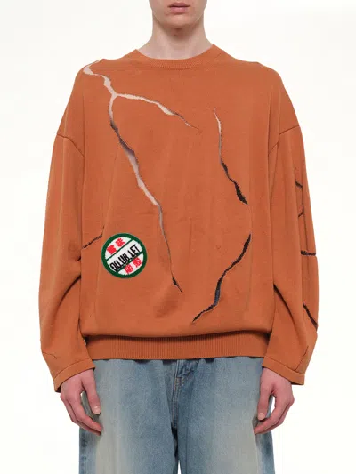 DOUBLET CRACKED EGG KNIT PULLOVER