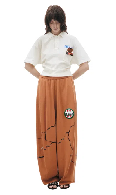 Doublet Cracked Egg Sweatpants In Brown