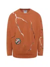 Doublet Cracked-egg-design Sweater In Orange