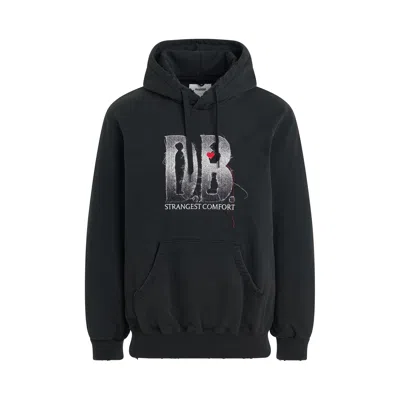 Doublet Db Logo Cotton Hoodie In Black