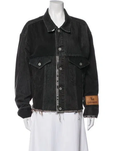 Pre-owned Doublet Denim Jacket In Black