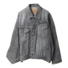 Doublet Distorted Cutting Denim Jacket In Black