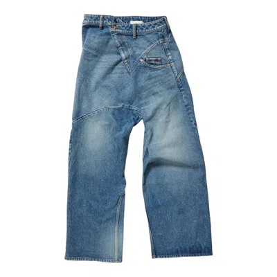 Doublet Distorted Cutting Denim Pants In Blue