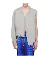 Doublet Gray 2way Sleeve Cardigan In Gray