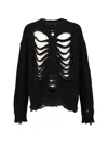 Doublet Distressed-effect Sweater In Black
