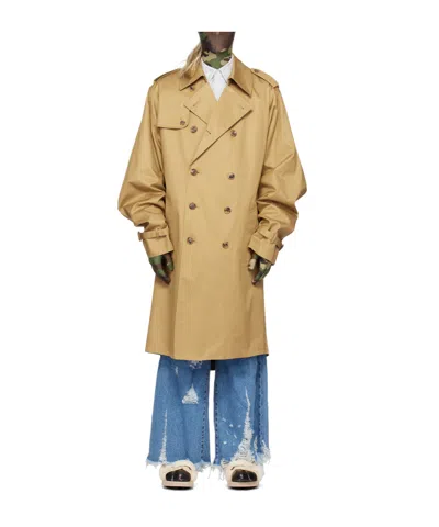 Doublet Double-breasted Trench Coat In Nude