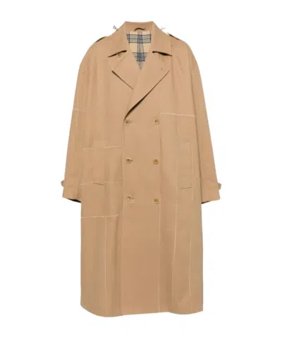 Doublet Double-breasted Trench Coat In Nude