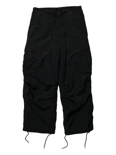 Doublet Drawstring Cargo Trousers In Black
